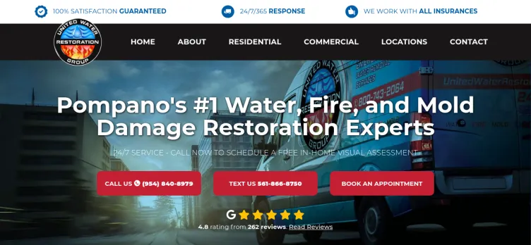 Screenshot United Water Restoration Group of South Florida