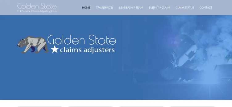 Screenshot Golden State Claims Adjusters
