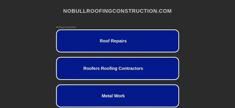 Screenshot No Bull Roofing & Construction