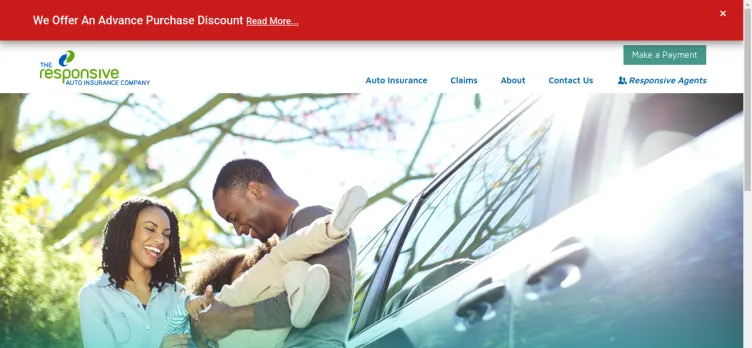 Screenshot The Responsive Auto Insurance Company