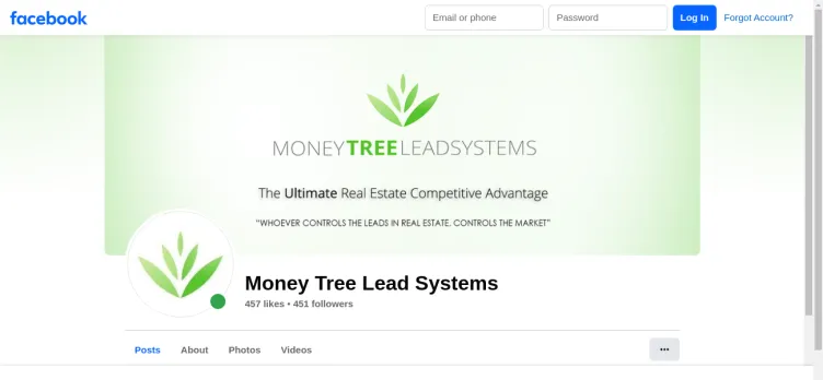 Screenshot Money Tree Lead Systems