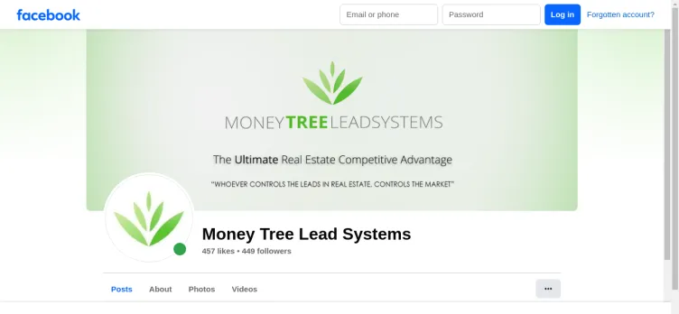 Screenshot Money Tree Lead Systems