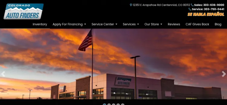 Screenshot Colorado Auto Finders