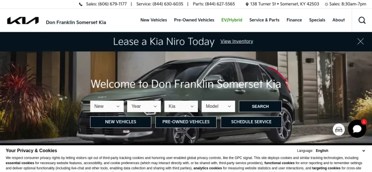 Screenshot Don Franklin Somerset Kia