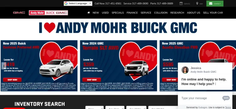 Screenshot Andy Mohr Buick GMC