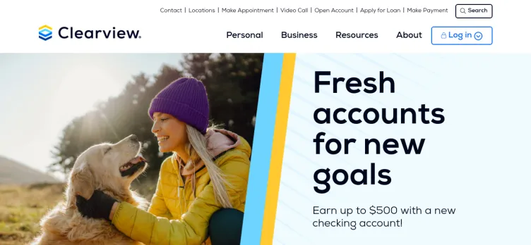 Screenshot Clearview Federal Credit Union