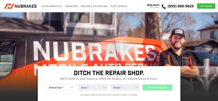 Screenshot NuBrakes Mobile Brake Repair Service