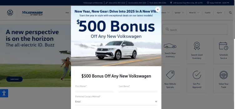 Screenshot Volkswagen of West Islip