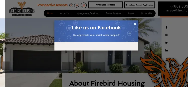 Screenshot Firebird Housing