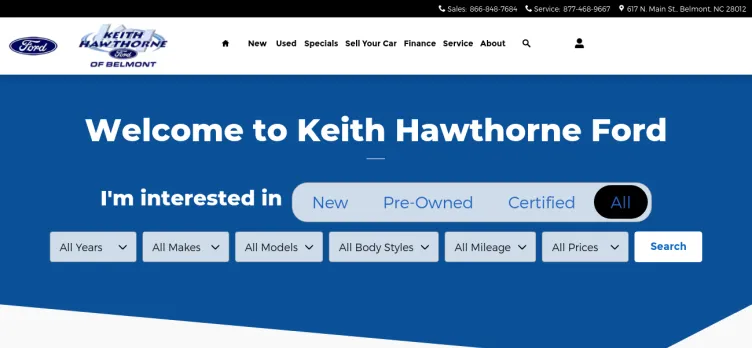 Screenshot Keith Hawthorne Ford