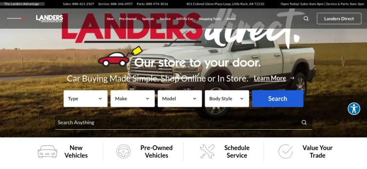 Screenshot Landers Chrysler Dodge Jeep
