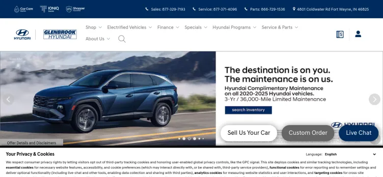 Screenshot Glenbrook Hyundai