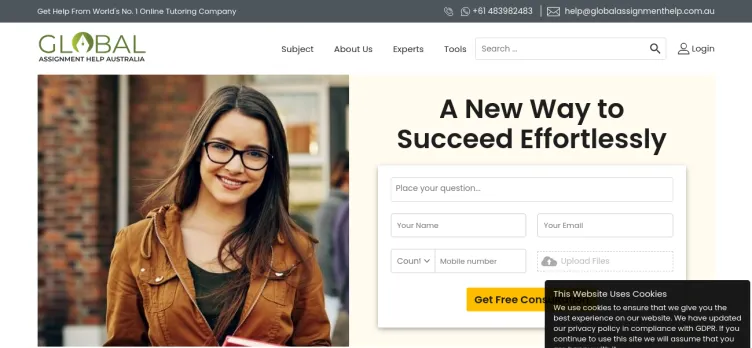 Screenshot Globalassignmenthelp.com.au