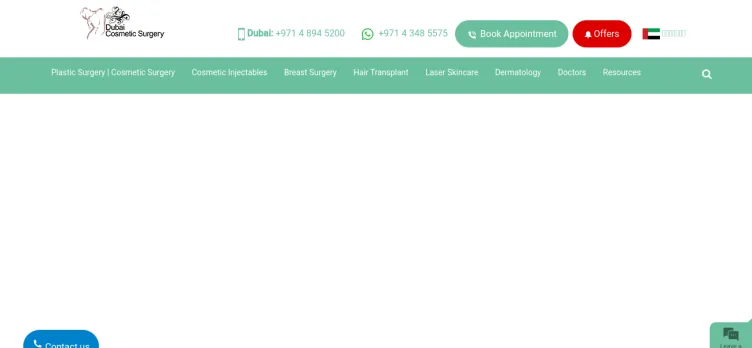 Screenshot Dubai Cosmetic Surgery Clinic