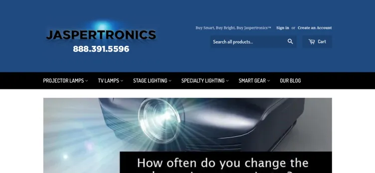 Screenshot Jaspertronics.com