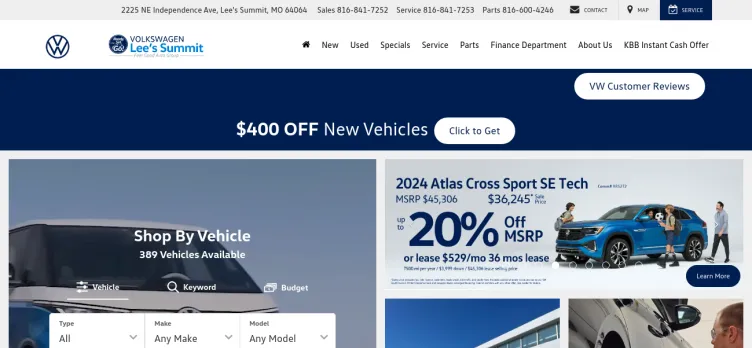 Screenshot Volkswagen of Lee's Summit