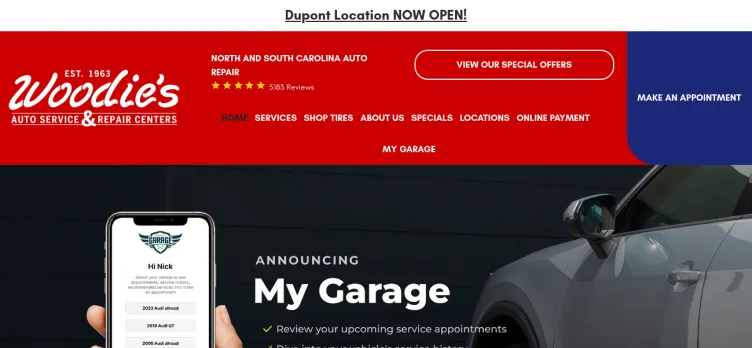 Screenshot Woodie's Auto Service