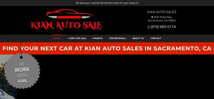 Screenshot Kian Auto Sales