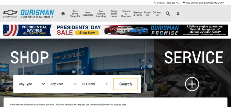 Screenshot Ourisman Chevrolet Of Baltimore