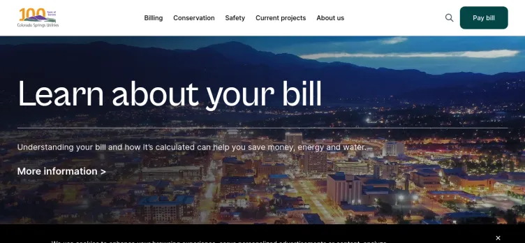 Screenshot Colorado Springs Utilities