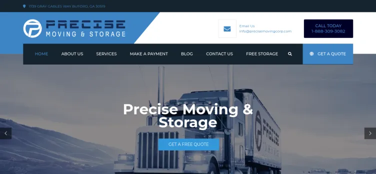 Screenshot Precise Moving & Storage