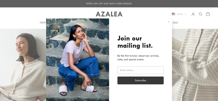 Screenshot Azalea Boutique