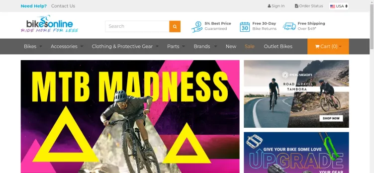 Screenshot Bikes Online