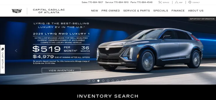 Screenshot Capital Cadillac