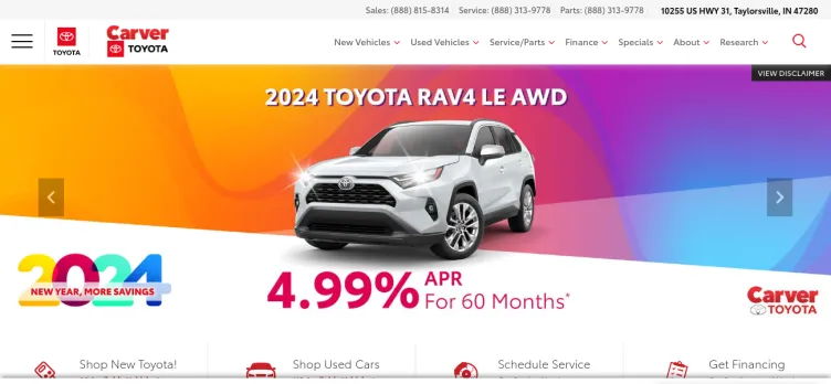 Screenshot Carver Toyota of Columbus