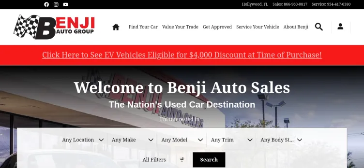 Screenshot Benji Auto Sales