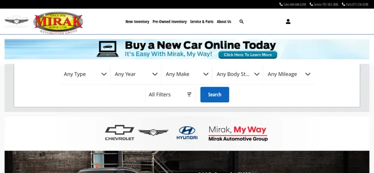 Screenshot Mirak Chevrolet-Hyundai