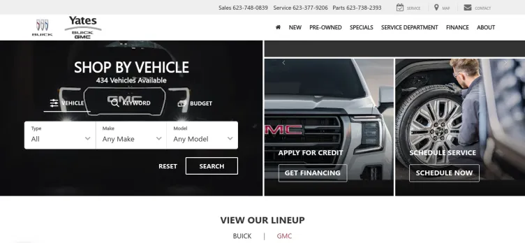 Screenshot Yates Buick GMC