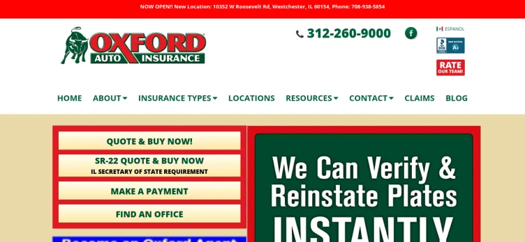 Screenshot Oxford Insurance Group