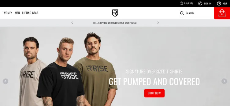 Screenshot Rise Store