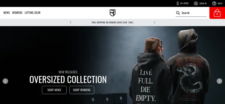 Screenshot Rise Store