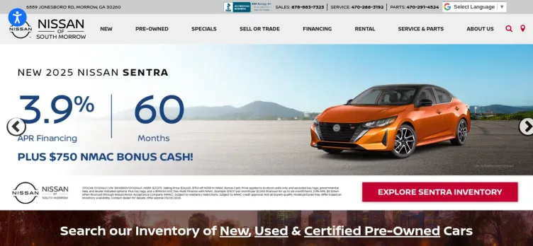 Screenshot Nissan South Morrow