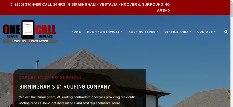 Screenshot One Call Roofing