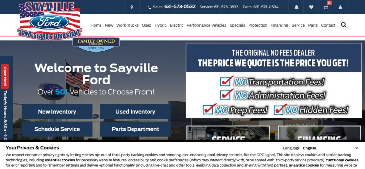 Screenshot Sayville Ford