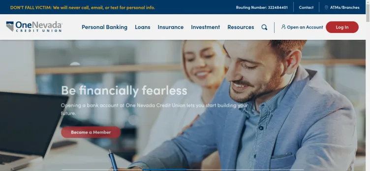 Screenshot One Nevada Credit Union