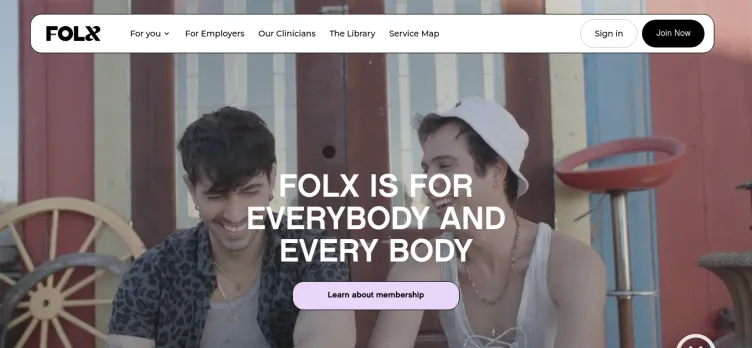 Screenshot FOLX Health