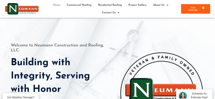 Screenshot Neumann Construction & Roofing