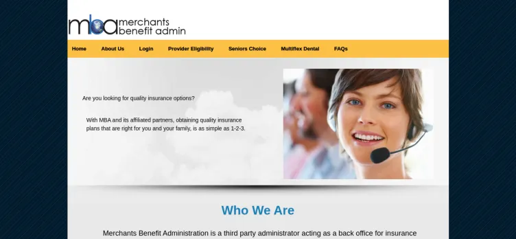 Screenshot Merchants Benefit Administration