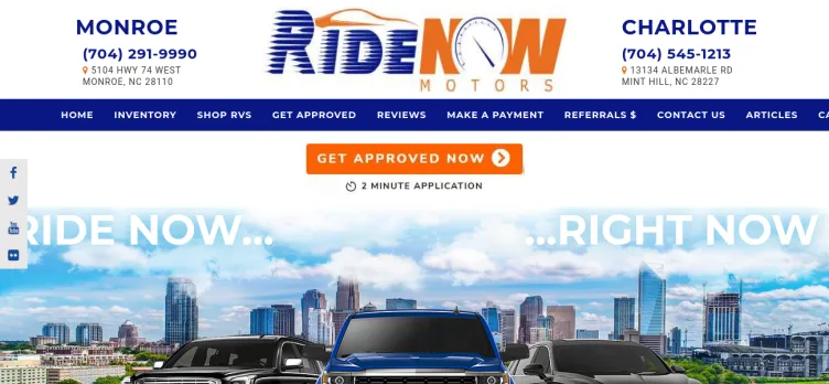 Screenshot Ride Now Motors