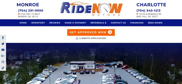 Screenshot Ride Now Motors