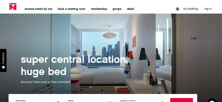 Screenshot CitizenM Hotels