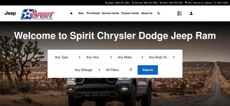 Screenshot Spirit Chrysler Dodge Jeep Ram