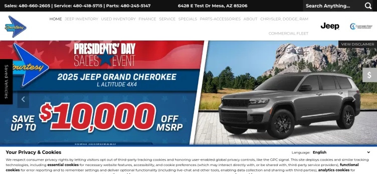 Screenshot Courtesy Chrysler Dodge Jeep Ram of Superstition Springs