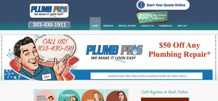 Screenshot Plumb Pros