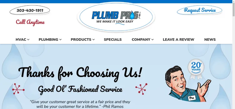 Screenshot Plumb Pros