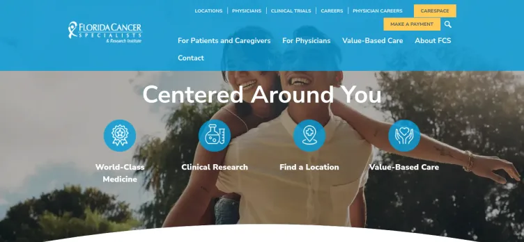 Screenshot Florida Cancer Specialists